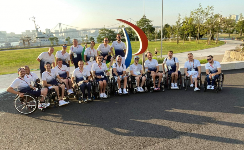 Toute l'équipe de rugby fauteuil