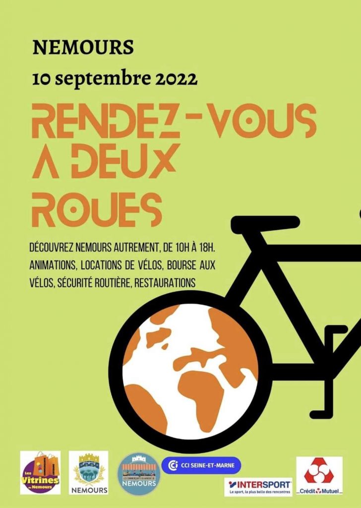 Affiche de la manifestation vélo de Nemours